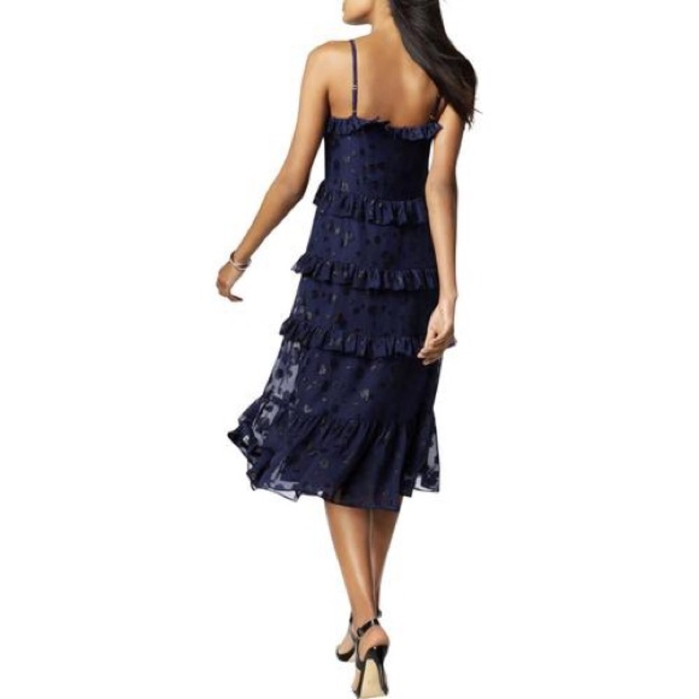 MICHAEL KORS SPRING 2019 NAVY BLUE FLORAL DRESS - Picture 4 of 4
